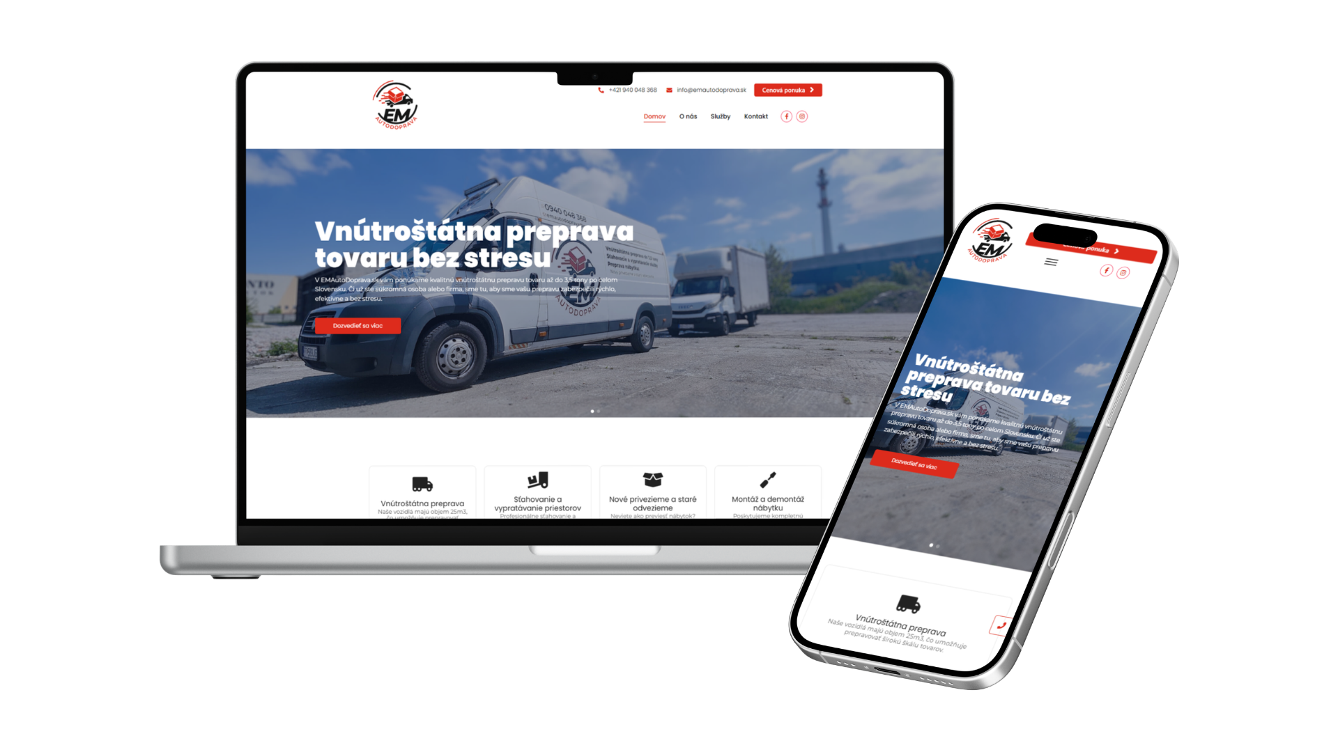 EM Autodoprava s.r.o. — Prezentačný web