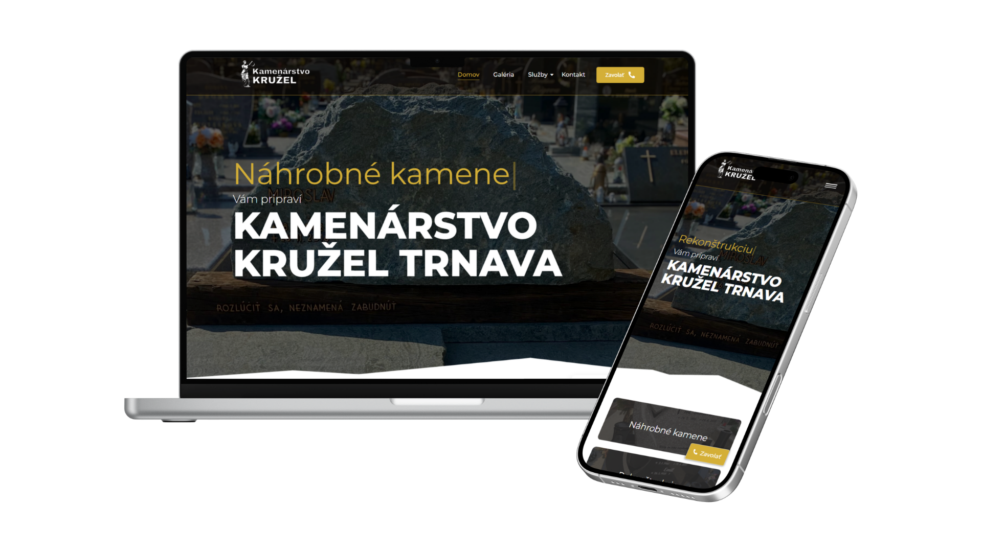 Kamenárstvo Kružel — Presentation website